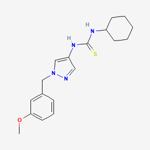molecular formula C18H24N4OS B5780322 N-cyclohexyl-N'-[1-(3-methoxybenzyl)-1H-pyrazol-4-yl]thiourea 
