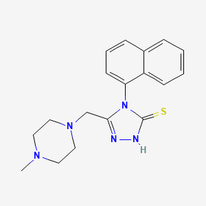 molecular formula C18H21N5S B5780338 5-[(4-methyl-1-piperazinyl)methyl]-4-(1-naphthyl)-2,4-dihydro-3H-1,2,4-triazole-3-thione 