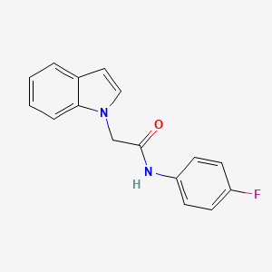 molecular formula C16H13FN2O B5780350 N-(4-fluorophenyl)-2-(1H-indol-1-yl)acetamide 