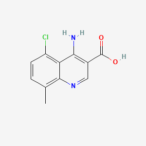 B578036 4-Amino-5-chloro-8-methylquinoline-3-carboxylic acid CAS No. 1242260-36-1