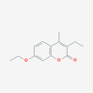 molecular formula C14H16O3 B5780379 7-ethoxy-3-ethyl-4-methyl-2H-chromen-2-one CAS No. 6094-64-0