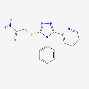 2-{[4-phenyl-5-(2-pyridinyl)-4H-1,2,4-triazol-3-yl]thio}acetamide