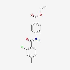 molecular formula C17H16ClNO3 B5780394 ethyl 4-[(2-chloro-4-methylbenzoyl)amino]benzoate 