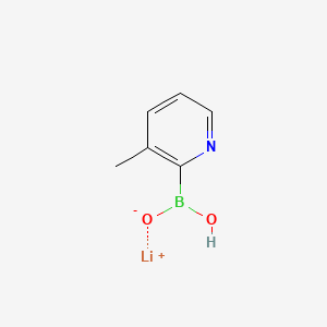 molecular formula C6H7BLiNO2 B578040 3-甲基吡啶-2-硼酸，单锂盐 CAS No. 1256345-65-9