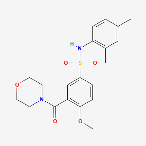 molecular formula C20H24N2O5S B5780418 N-(2,4-dimethylphenyl)-4-methoxy-3-(4-morpholinylcarbonyl)benzenesulfonamide 