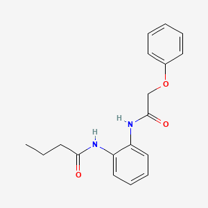 molecular formula C18H20N2O3 B5780426 N-{2-[(2-phenoxyacetyl)amino]phenyl}butanamide 