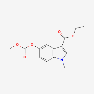 molecular formula C15H17NO5 B5780443 ethyl 5-[(methoxycarbonyl)oxy]-1,2-dimethyl-1H-indole-3-carboxylate 