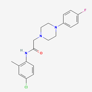 molecular formula C19H21ClFN3O B5780447 N-(4-chloro-2-methylphenyl)-2-[4-(4-fluorophenyl)-1-piperazinyl]acetamide 