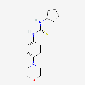 molecular formula C16H23N3OS B5780452 N-cyclopentyl-N'-[4-(4-morpholinyl)phenyl]thiourea 