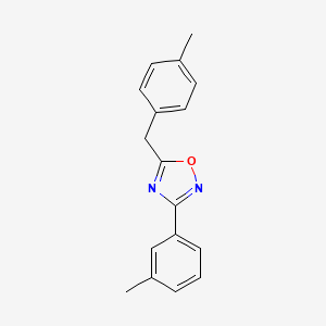 molecular formula C17H16N2O B5780466 5-(4-methylbenzyl)-3-(3-methylphenyl)-1,2,4-oxadiazole 