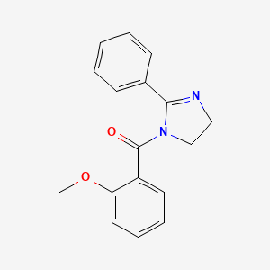 molecular formula C17H16N2O2 B5780471 1-(2-methoxybenzoyl)-2-phenyl-4,5-dihydro-1H-imidazole 