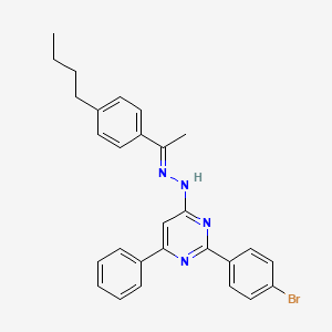 1-(4-butylphenyl)ethanone [2-(4-bromophenyl)-6-phenyl-4-pyrimidinyl]hydrazone
