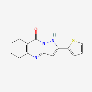 molecular formula C14H13N3OS B5780483 2-(2-thienyl)-5,6,7,8-tetrahydropyrazolo[5,1-b]quinazolin-9-ol 