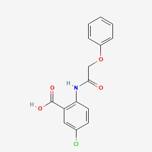 molecular formula C15H12ClNO4 B5780486 5-chloro-2-[(phenoxyacetyl)amino]benzoic acid CAS No. 70796-18-8