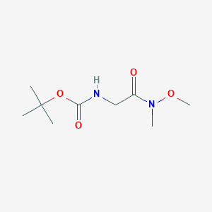 molecular formula C9H18N2O4 B057805 叔丁基(2-(甲氧基(甲基)氨基)-2-氧代乙基)氨基甲酸酯 CAS No. 121505-93-9