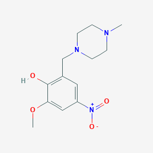 molecular formula C13H19N3O4 B5780521 2-methoxy-6-[(4-methyl-1-piperazinyl)methyl]-4-nitrophenol 
