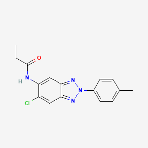 molecular formula C16H15ClN4O B5780522 N-[6-chloro-2-(4-methylphenyl)-2H-1,2,3-benzotriazol-5-yl]propanamide 