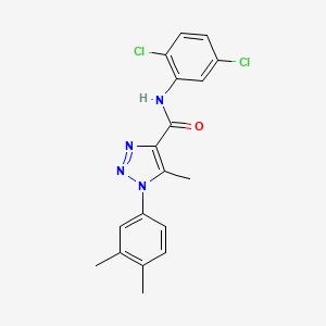 molecular formula C18H16Cl2N4O B5780524 N-(2,5-dichlorophenyl)-1-(3,4-dimethylphenyl)-5-methyl-1H-1,2,3-triazole-4-carboxamide 