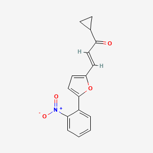 molecular formula C16H13NO4 B5780531 1-cyclopropyl-3-[5-(2-nitrophenyl)-2-furyl]-2-propen-1-one 