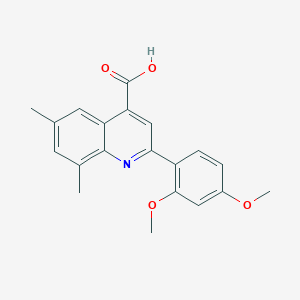 molecular formula C20H19NO4 B5780538 2-(2,4-dimethoxyphenyl)-6,8-dimethyl-4-quinolinecarboxylic acid 
