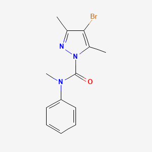 molecular formula C13H14BrN3O B5780545 4-bromo-N,3,5-trimethyl-N-phenyl-1H-pyrazole-1-carboxamide 