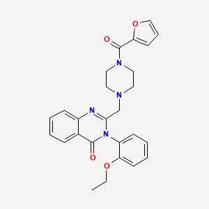 molecular formula C26H26N4O4 B5780551 3-(2-ethoxyphenyl)-2-{[4-(2-furoyl)-1-piperazinyl]methyl}-4(3H)-quinazolinone 