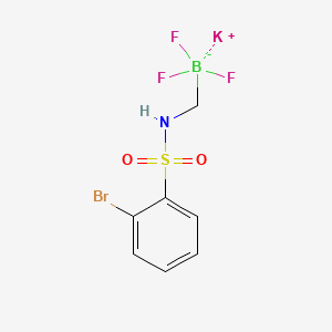 molecular formula C7H7BBrF3KNO2S B578057 2-溴苯磺酰胺基)甲基三氟硼酸钾 CAS No. 1286686-28-9
