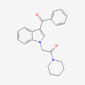 molecular formula C22H22N2O2 B5780577 {1-[2-oxo-2-(1-piperidinyl)ethyl]-1H-indol-3-yl}(phenyl)methanone 