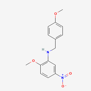 molecular formula C15H16N2O4 B5780580 (4-methoxybenzyl)(2-methoxy-5-nitrophenyl)amine 