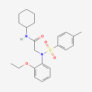 molecular formula C23H30N2O4S B5780592 N~1~-cyclohexyl-N~2~-(2-ethoxyphenyl)-N~2~-[(4-methylphenyl)sulfonyl]glycinamide CAS No. 333458-26-7