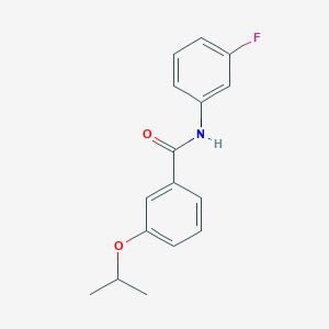 molecular formula C16H16FNO2 B5780605 N-(3-fluorophenyl)-3-isopropoxybenzamide 