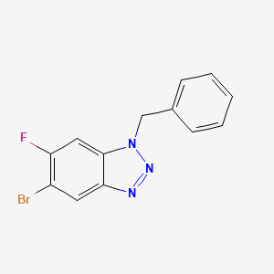 molecular formula C13H9BrFN3 B578064 1-Benzyl-5-bromo-6-fluorobenzotriazole CAS No. 1365272-70-3