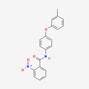 molecular formula C20H16N2O4 B5780640 N-[4-(3-methylphenoxy)phenyl]-2-nitrobenzamide 