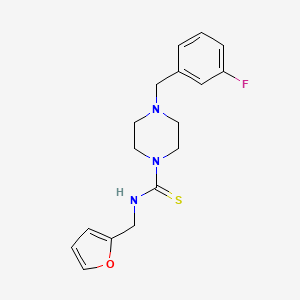 4-(3-fluorobenzyl)-N-(2-furylmethyl)-1-piperazinecarbothioamide