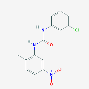 molecular formula C14H12ClN3O3 B5780696 N-(3-chlorophenyl)-N'-(2-methyl-5-nitrophenyl)urea 