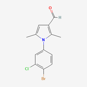 molecular formula C13H11BrClNO B5780697 1-(4-bromo-3-chlorophenyl)-2,5-dimethyl-1H-pyrrole-3-carbaldehyde 