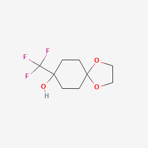 molecular formula C9H13F3O3 B578070 8-(三氟甲基)-1,4-二氧杂螺[4.5]癸烷-8-醇 CAS No. 1248081-37-9