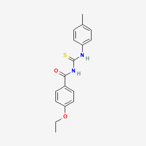 molecular formula C17H18N2O2S B5780705 4-ethoxy-N-{[(4-methylphenyl)amino]carbonothioyl}benzamide 