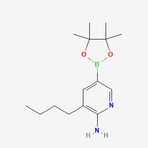 molecular formula C15H25BN2O2 B578072 3-Methyl-n-propyl-5-(4,4,5,5-tetramethyl-[1,3,2]dioxaborolan-2-yl)pyridin-2-amine CAS No. 1351380-79-4