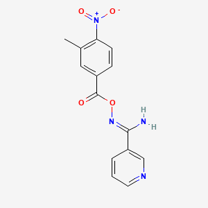 molecular formula C14H12N4O4 B5780752 N'-[(3-methyl-4-nitrobenzoyl)oxy]-3-pyridinecarboximidamide 