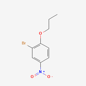 molecular formula C9H10BrNO3 B578077 2-溴-4-硝基-1-丙氧基苯 CAS No. 1352318-25-2