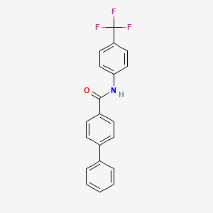 molecular formula C20H14F3NO B5780778 N-[4-(trifluoromethyl)phenyl]-4-biphenylcarboxamide 