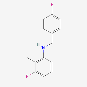 B578079 3-Fluoro-N-(4-fluorobenzyl)-2-methylaniline CAS No. 1282172-35-3