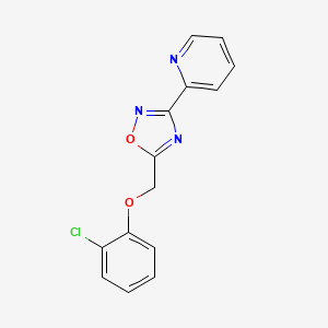 molecular formula C14H10ClN3O2 B5780802 2-{5-[(2-chlorophenoxy)methyl]-1,2,4-oxadiazol-3-yl}pyridine 
