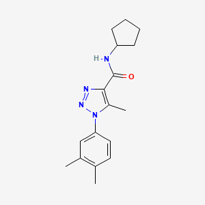 molecular formula C17H22N4O B5780817 N-cyclopentyl-1-(3,4-dimethylphenyl)-5-methyl-1H-1,2,3-triazole-4-carboxamide 