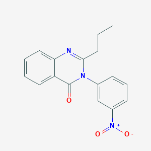 molecular formula C17H15N3O3 B5780822 3-(3-nitrophenyl)-2-propyl-4(3H)-quinazolinone 