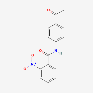 molecular formula C15H12N2O4 B5780830 N-(4-acetylphenyl)-2-nitrobenzamide 