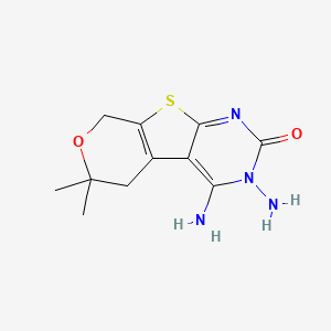 molecular formula C11H14N4O2S B5780837 3-amino-4-imino-6,6-dimethyl-1,3,4,5,6,8-hexahydro-2H-pyrano[4',3':4,5]thieno[2,3-d]pyrimidin-2-one 