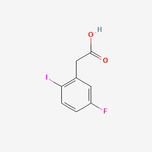 B578085 2-(5-Fluoro-2-iodophenyl)acetic acid CAS No. 1261862-94-5