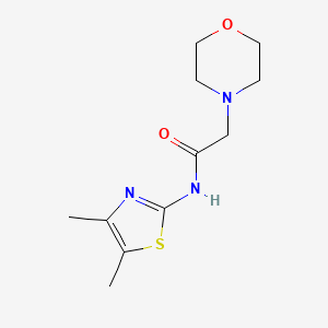 molecular formula C11H17N3O2S B5780857 N-(4,5-dimethyl-1,3-thiazol-2-yl)-2-(4-morpholinyl)acetamide 